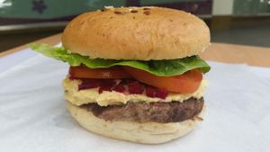 Beetroot Hummus Burger *new* at nomVnom Bistro - Clarke Quay in Central Singapore