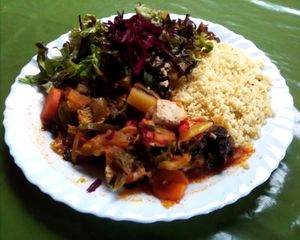 Couscous with tofu and veggies at RDA 69 in Lisbon