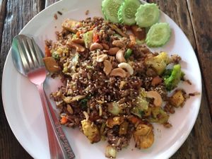 curry fried rice  at La Carotte Qui Rit in Koh Tao