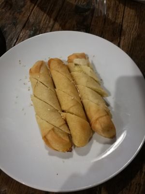 Fried bananas, also included a chocolate sauce. at La Carotte Qui Rit in Koh Tao