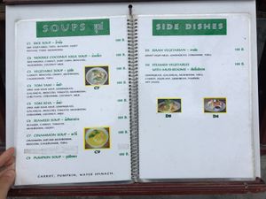 Soups and sides at La Carotte Qui Rit in Koh Tao