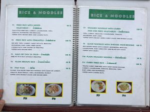 Rice & noodle  at La Carotte Qui Rit in Koh Tao