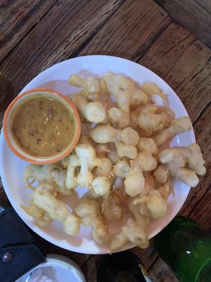 Mushroom fries at La Carotte Qui Rit in Koh Tao