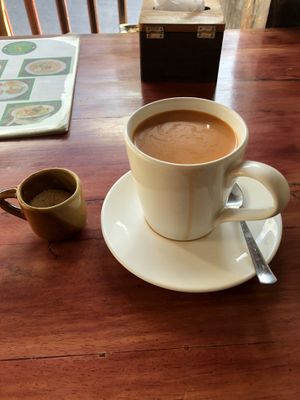 Thai Tee with Coconut milk 👍 at La Carotte Qui Rit in Koh Tao