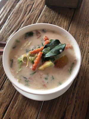 Tom Kha at La Carotte Qui Rit in Koh Tao