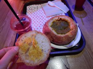 Soup in bread  at Veg & Veg in Florence