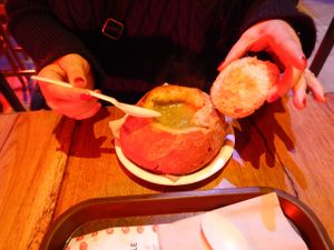 Soup in bread at Veg & Veg in Florence