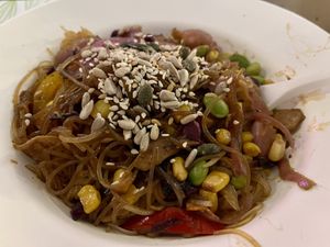 Noodles with vegan chicken   at Veg & Veg in Florence