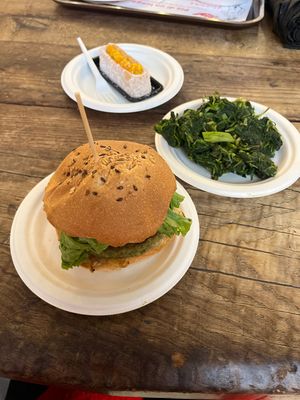 Healthy burger, spinach and dessert 👌🏼  at Veg & Veg in Florence