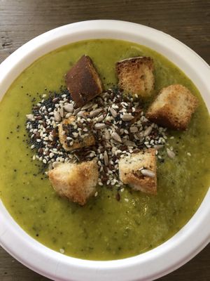 Courgette and chickpea soup  at Veg & Veg in Florence