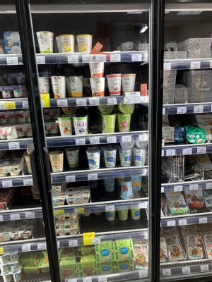 Vegan selection at Naturalia - Mouffetard in Paris