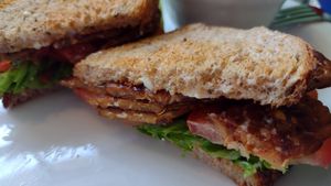 TNT BLT vegan tempeh sandwich at Monty's Blue Plate Diner in Madison