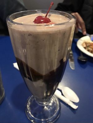 Delicious vegan milkshake  at Monty's Blue Plate Diner in Madison
