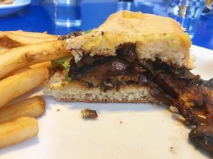 heathen vegan shoplifter’s delight, inside at Monty's Blue Plate Diner in Madison