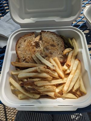 Vegan Ruben sandwich at Monty's Blue Plate Diner in Madison
