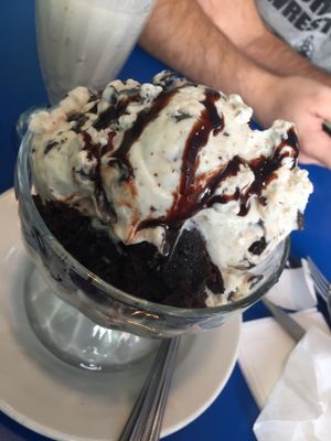 Vegan brownie sundae  at Monty's Blue Plate Diner in Madison