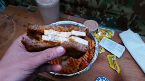 Good sandwich, I'd go back to try something else

Interesting Menu, I chose the Ruben Sandwich. 

I would not get it again. It was sloppy to eat, and had too much tofu IMO

Place was clean, and crowded. 

If I am ever back in the area, I will try something else on the menu at Monty's Blue Plate Diner in Madison