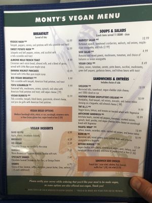 Really good number of options at Monty's Blue Plate Diner in Madison