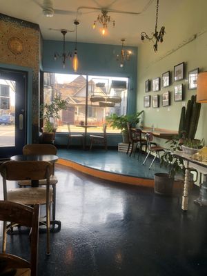 Inside  at Mother Fool's Coffeehouse in Madison