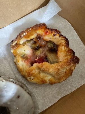 Rhubarb pastry  at Mother Fool's Coffeehouse in Madison