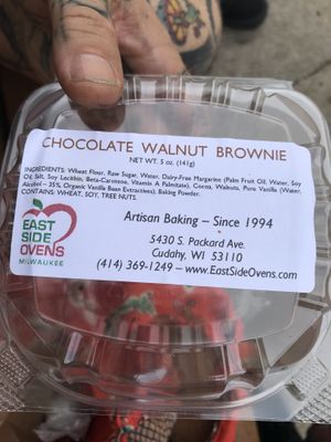 This brownie was so dang good!!!!   at Mother Fool's Coffeehouse in Madison