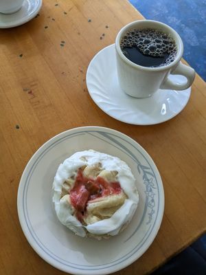 Strawberry rhubarb danish at Mother Fool's Coffeehouse in Madison