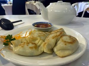 Grilled dumplings (Yum cha) at Vegie Hut in Box Hill