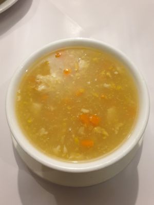 Sweet corn soup $6.80 at Vegie Hut in Box Hill