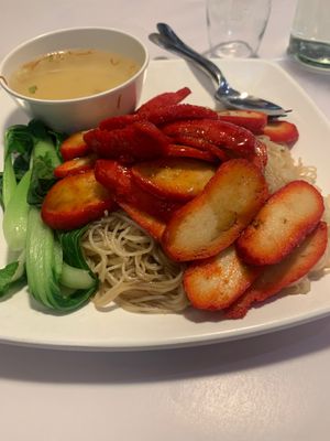 Pork noodles at Vegie Hut in Box Hill