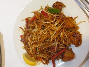 Mee goreng: good, not too spicy at Vegie Hut in Box Hill