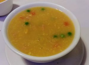 Sweet corn soup at Vegie Hut in Box Hill