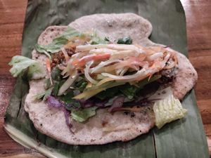 Falafel at Soya Nutribar in San Salvador