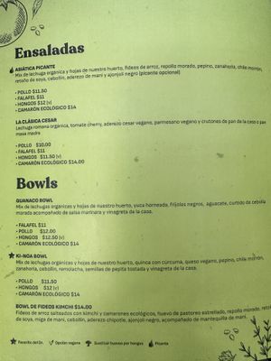 Menus with all veg options on this page  at Soya Nutribar in San Salvador