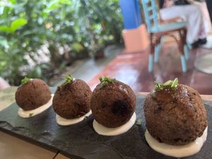 Bolinho de feijoada  at Vegan Vegan in Rio De Janeiro