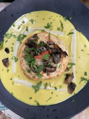 Salty cake (very interesting!)  at Vegan Vegan in Rio De Janeiro