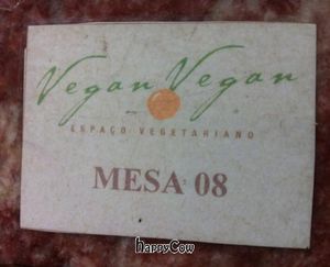 Table logo at Vegan Vegan in Rio De Janeiro