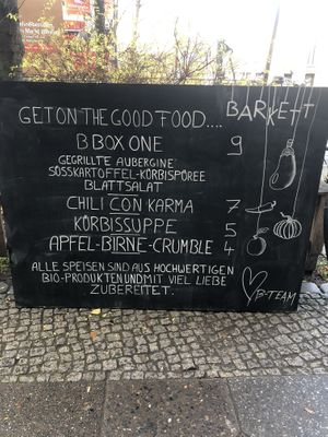 Today’s Menu  at Barkett in Berlin