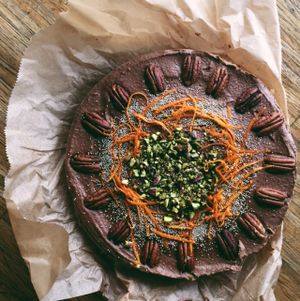 raw chocolate-orange cake at Barkett in Berlin