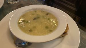 White carrot soup at Veganized in New Brunswick