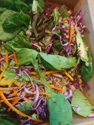 Wonderful quinoa salad 😋! I love this place 🙌. at Veganized in New Brunswick