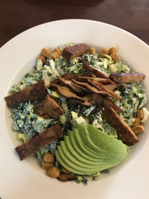 Caesar salad with tempeh  at Veganized in New Brunswick