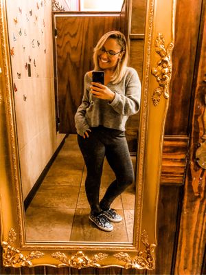 Everything was on point even down to the gorgeous styled mirrors in the ladies room! #selfie status was a must. Here? You pay for the food, and the experience. Way to go. 😎🏆 at Veganized in New Brunswick