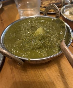 Green potato curry  at Its Mirchi Healthy Indian in Paddington