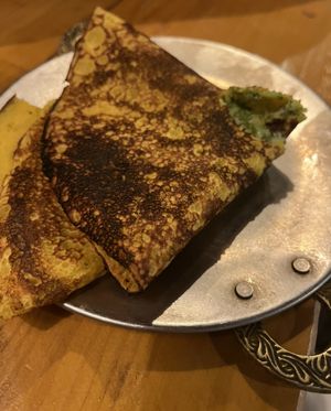 Stuffed roti  at Its Mirchi Healthy Indian in Paddington