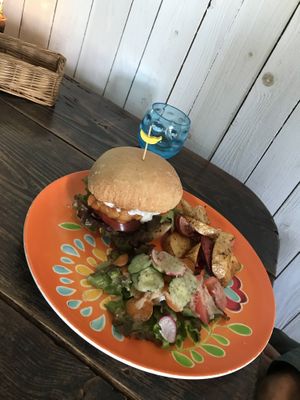 Tempeh burger   at Hiruneko Shokudou in Itoshima