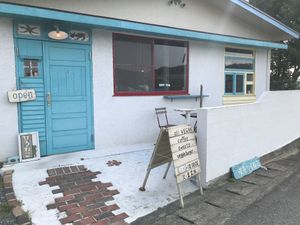Front of cafe  at Hiruneko Shokudou in Itoshima