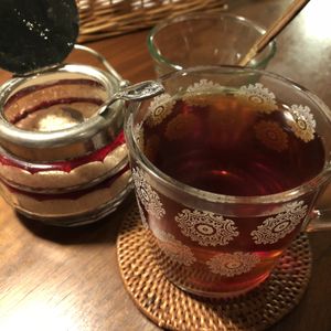 Organic tea and cane sugar. at Hiruneko Shokudou in Itoshima