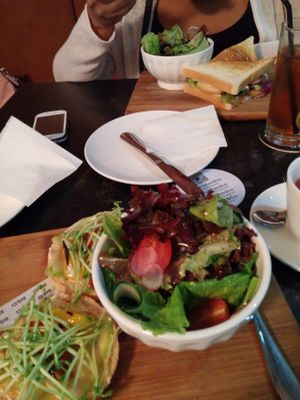Delicious
Lunch bagel and spring salad
Artichoke patties at Joy Vege - Soodle in Guangzhou