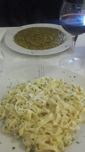 Risotto and Fettuccine at Pinzimonio in Venice