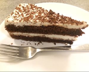 Chocolate cake at Vegus Bar in Rzeszow